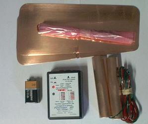 ParaZapperMY parasite zapper with copper paddles and copper pads.