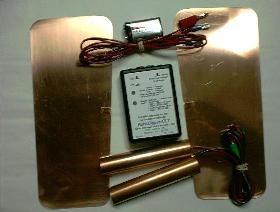 ParaZapper  CC1 parasite zapper with copper paddles and copper pads.